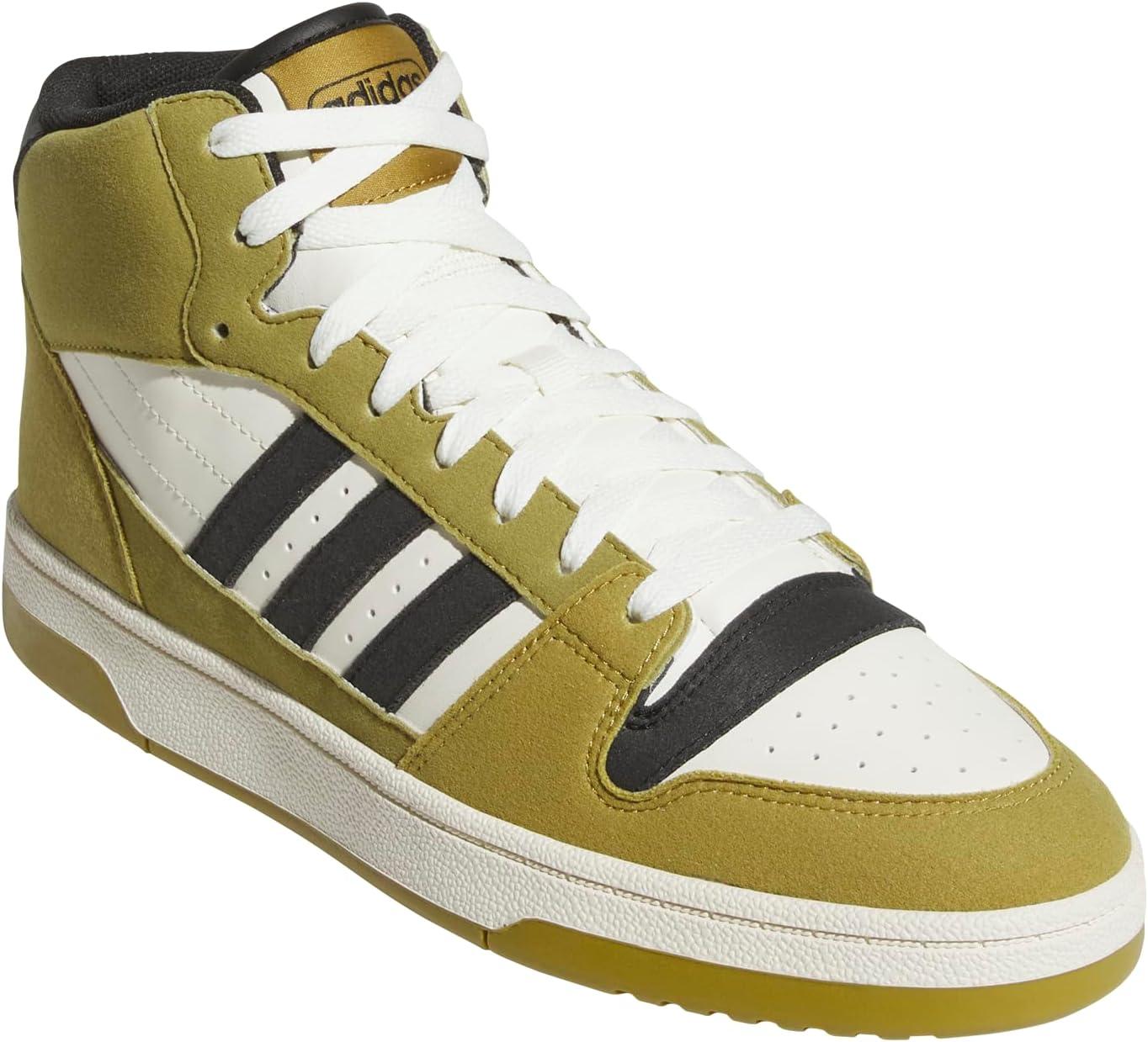 imageadidas UnisexAdult Break Start Mid Top SneakerSand GreenBlackOff White