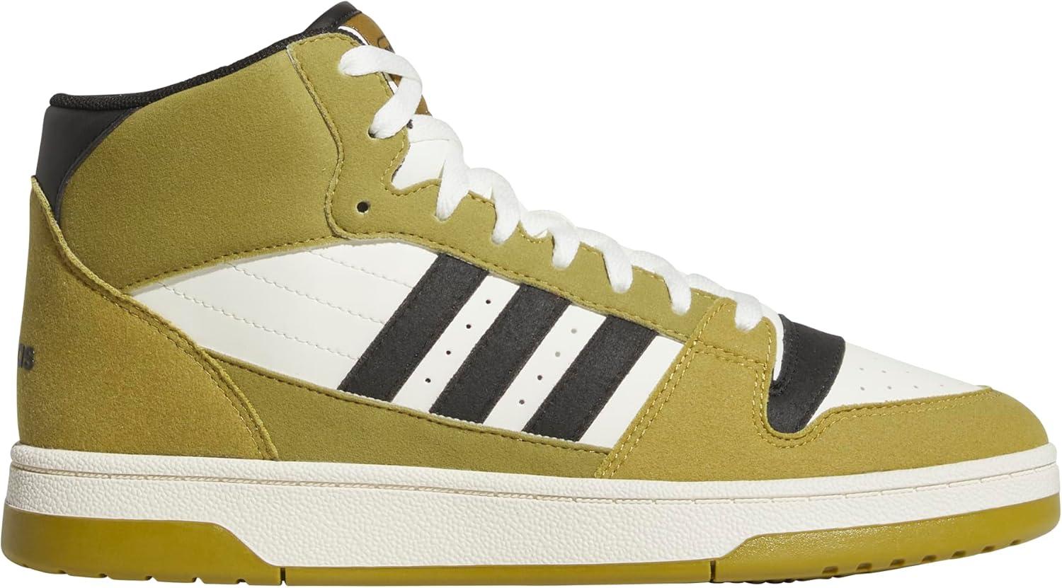 imageadidas UnisexAdult Break Start Mid Top SneakerSand GreenBlackOff White