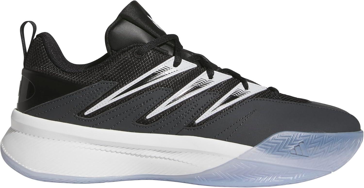 imageadidas UnisexAdult Dame Certified 3 Basketball SneakerBlackClear GreyCarbon