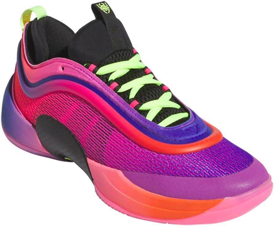 imageadidas UnisexAdult Don Issue 6 Basketball SneakerPurple BurstBlackLucid Lemon