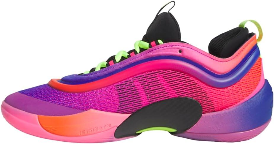 imageadidas UnisexAdult Don Issue 6 Basketball SneakerPurple BurstBlackLucid Lemon