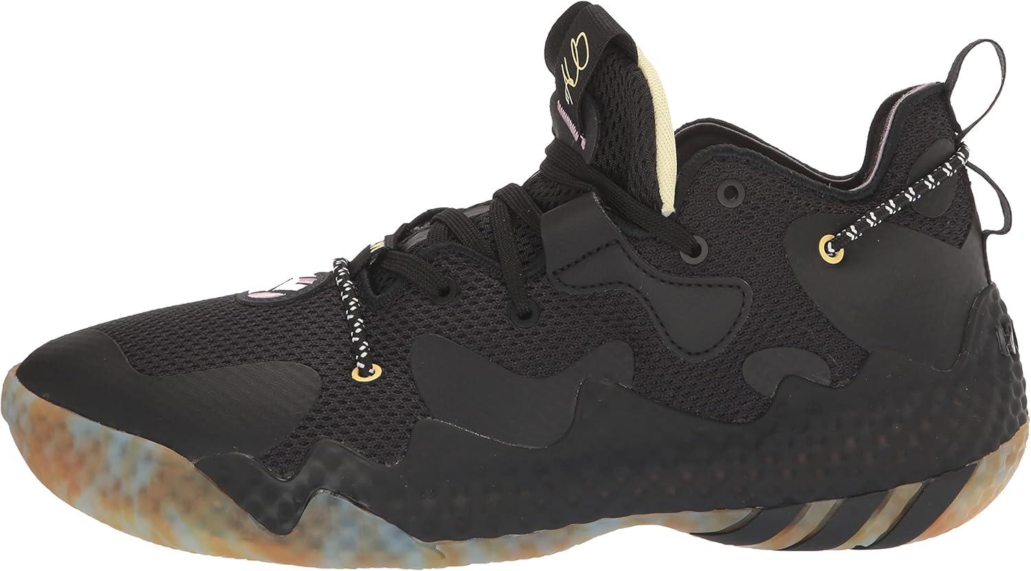 imageadidas UnisexAdult Harden Vol 6 Basketball ShoeBlackBlackBliss Blue