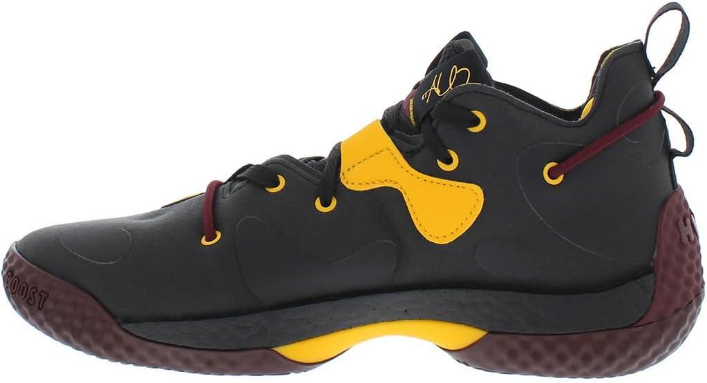imageadidas UnisexAdult Harden Vol 6 Basketball ShoeBlackBurgundyYellow