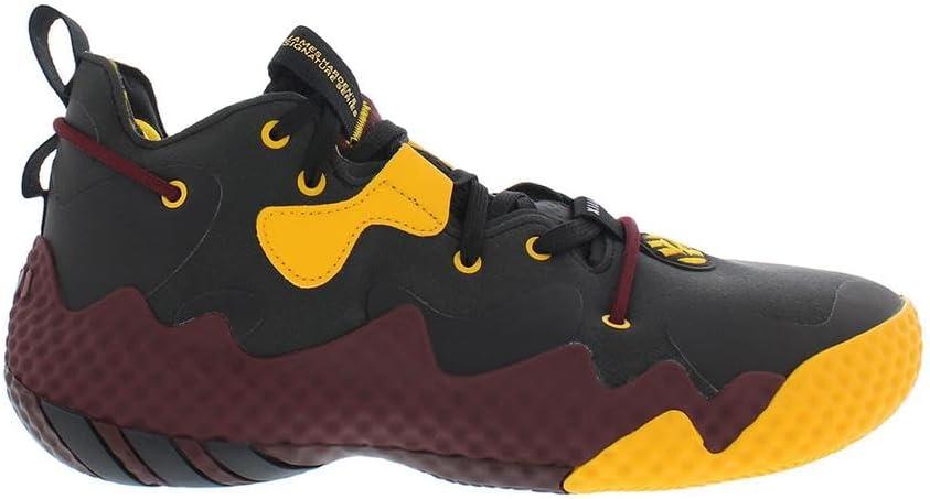 imageadidas UnisexAdult Harden Vol 6 Basketball ShoeBlackBurgundyYellow