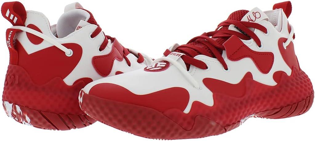 imageadidas UnisexAdult Harden Vol 6 Basketball ShoeBright WhiteSolar Redwhite