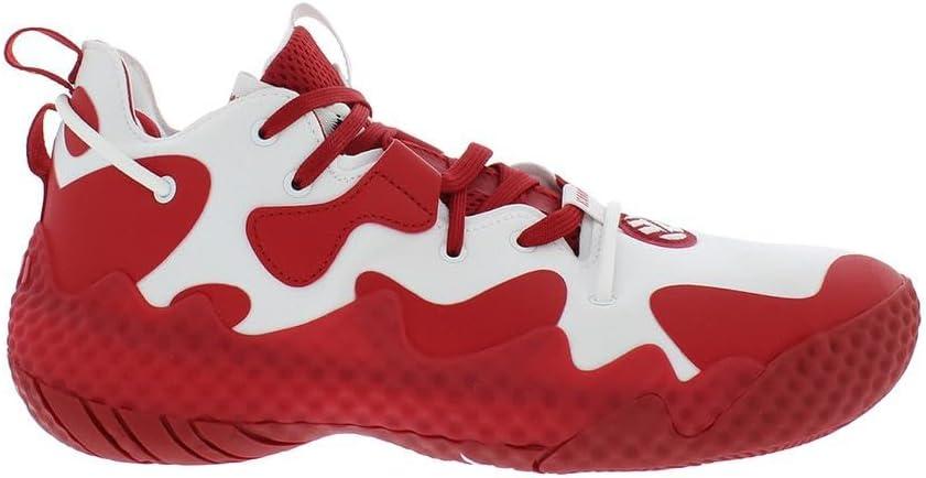 imageadidas UnisexAdult Harden Vol 6 Basketball ShoeBright WhiteSolar Redwhite