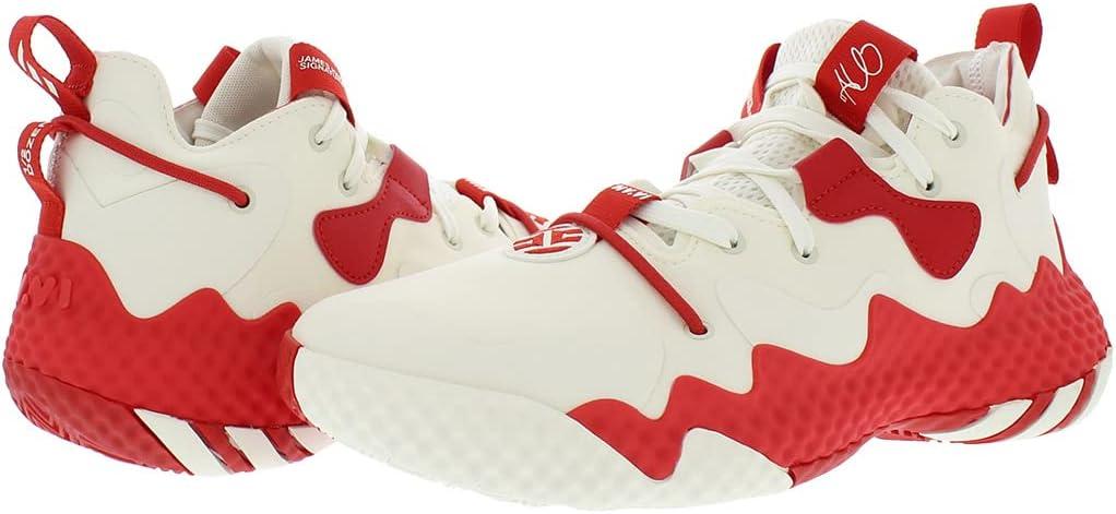 imageadidas UnisexAdult Harden Vol 6 Basketball ShoeCreamRedoffwhite