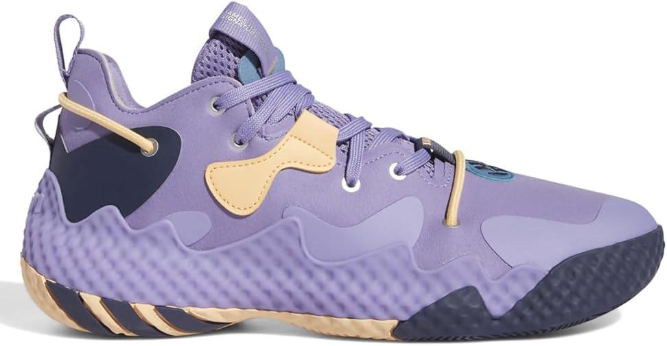 imageadidas UnisexAdult Harden Vol 6 Basketball ShoeMagic LilacMatte SilverPulse Amber