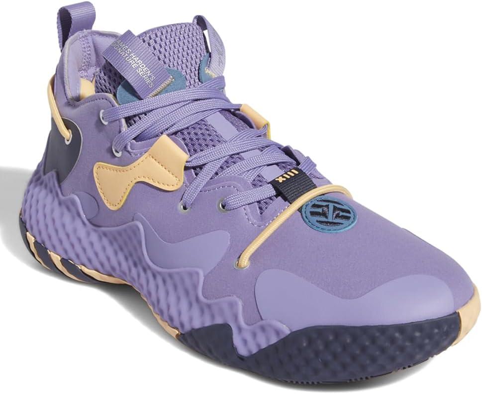 imageadidas UnisexAdult Harden Vol 6 Basketball ShoeMagic LilacMatte SilverPulse Amber