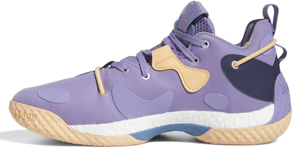 imageadidas UnisexAdult Harden Vol 6 Basketball ShoeMagic LilacMatte SilverPulse Amber