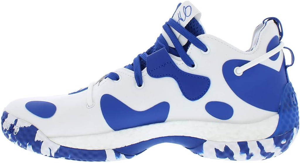 imageadidas UnisexAdult Harden Vol 6 Basketball ShoeWhiteBluewhite