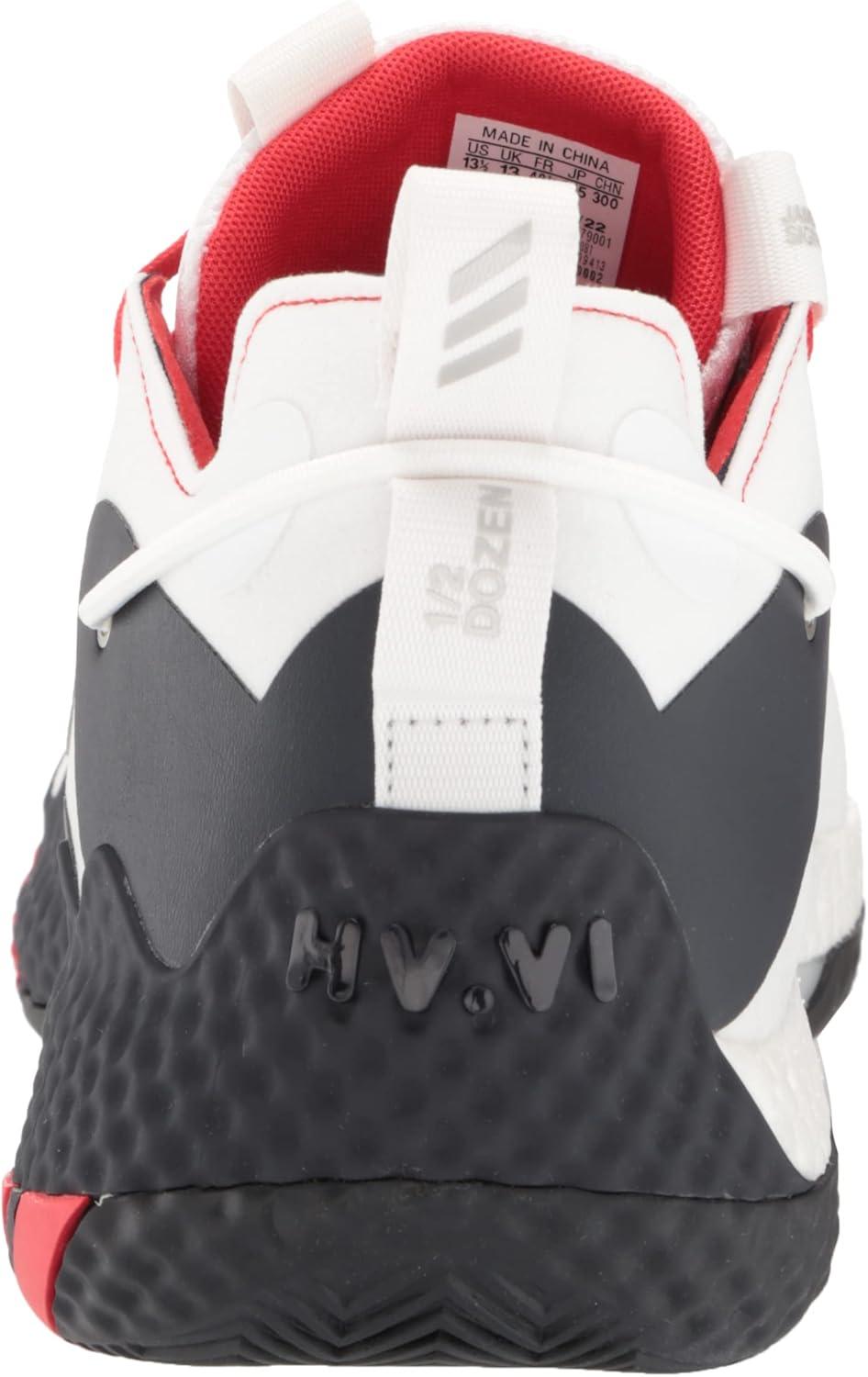 imageadidas UnisexAdult Harden Vol 6 Basketball ShoeWhiteVivid RedInk