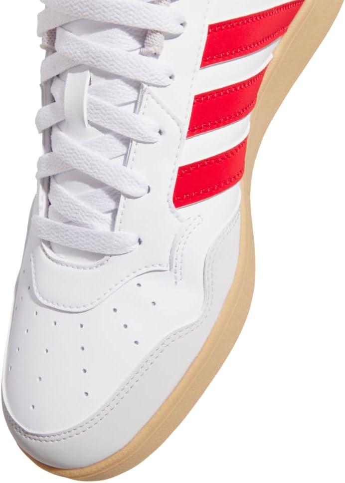 imageadidas UnisexAdult Hoops 40 Basketball SneakerWhiteBetter ScarletGum