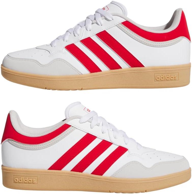 imageadidas UnisexAdult Hoops 40 Basketball SneakerWhiteBetter ScarletGum