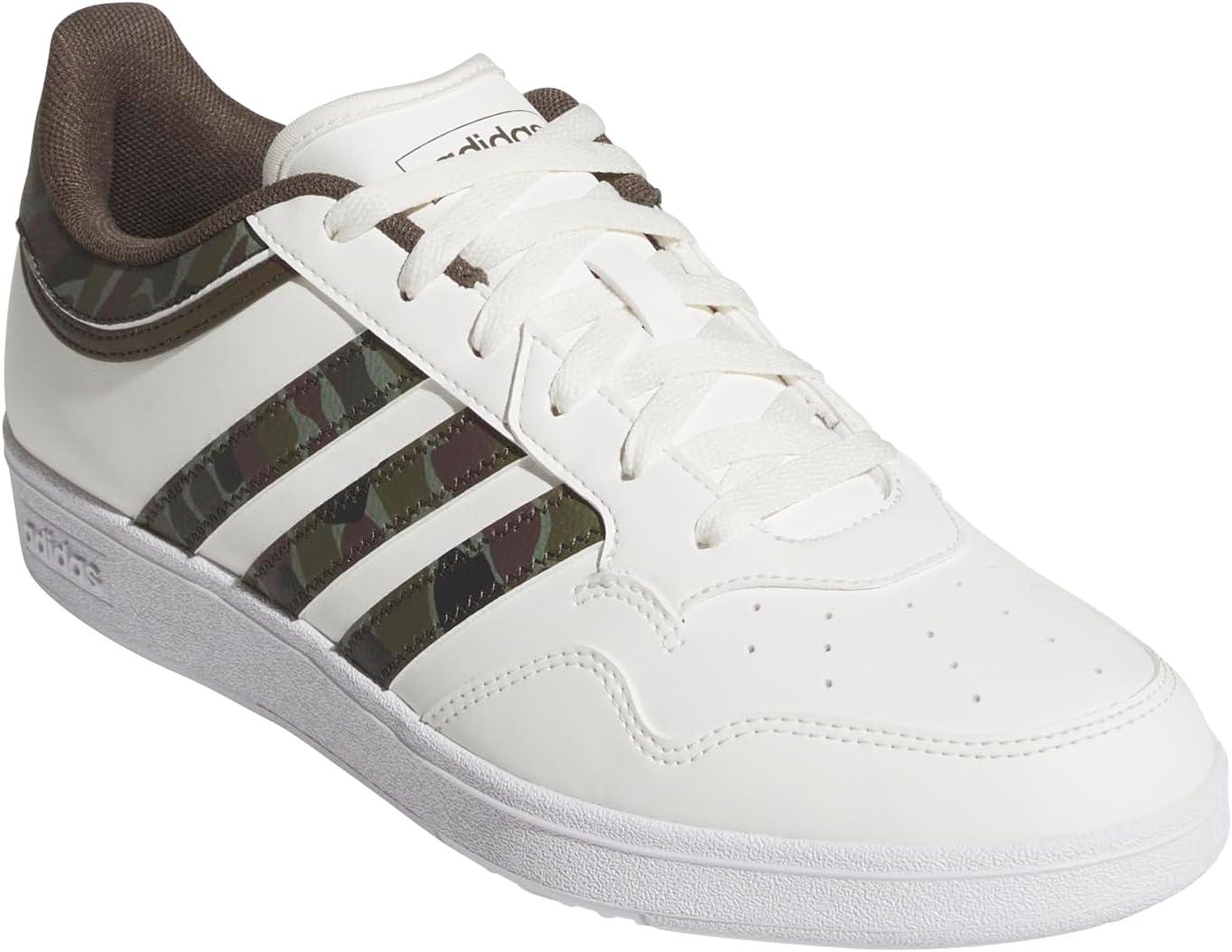 imageadidas UnisexAdult Hoops 40 Basketball SneakerWhiteShadow OliveBlack