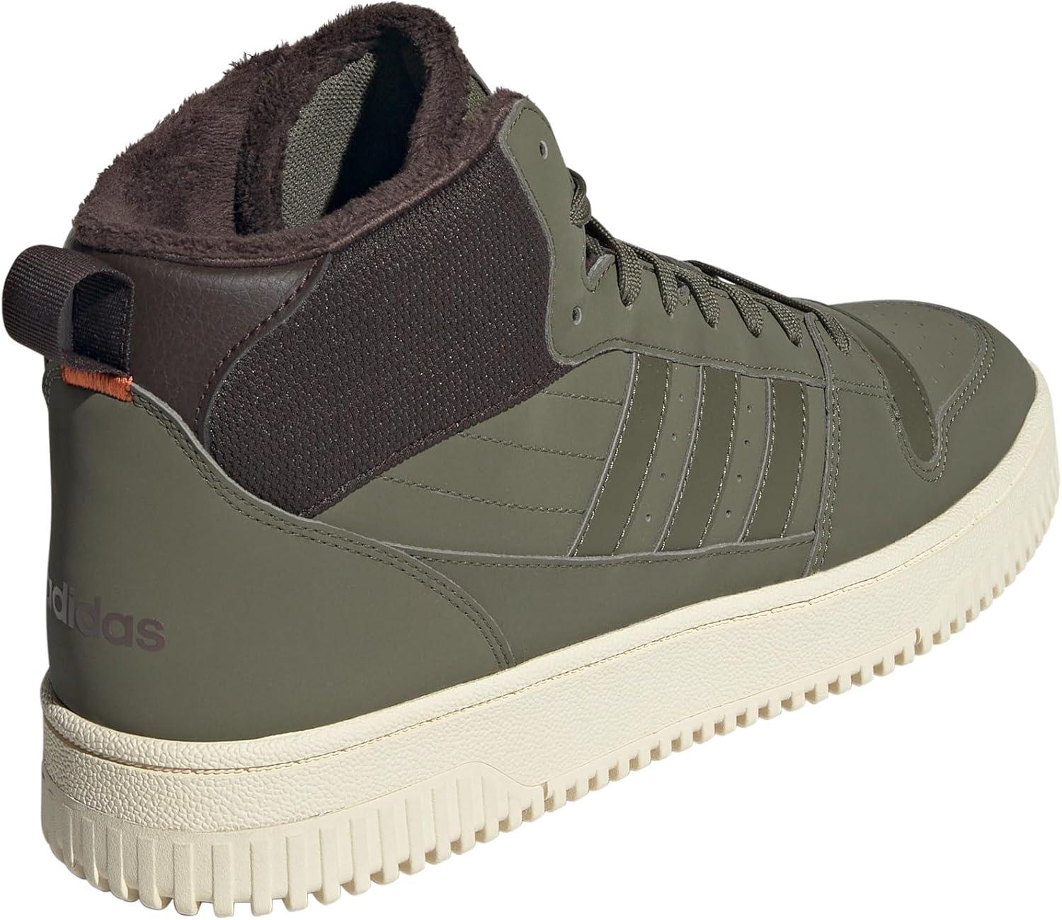 imageadidas UnisexAdult Turnaround Winterized Mid Top SneakerOlive StrataDark BrownCream White