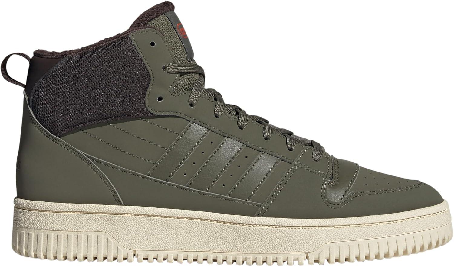 imageadidas UnisexAdult Turnaround Winterized Mid Top SneakerOlive StrataDark BrownCream White