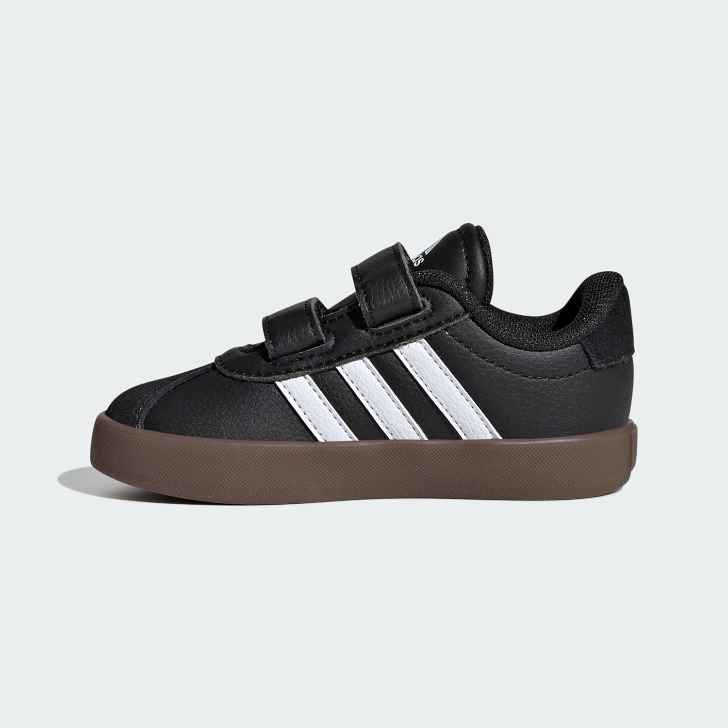 imageadidas UnisexBaby Vl Court 30 SneakerBlackWhiteBlack