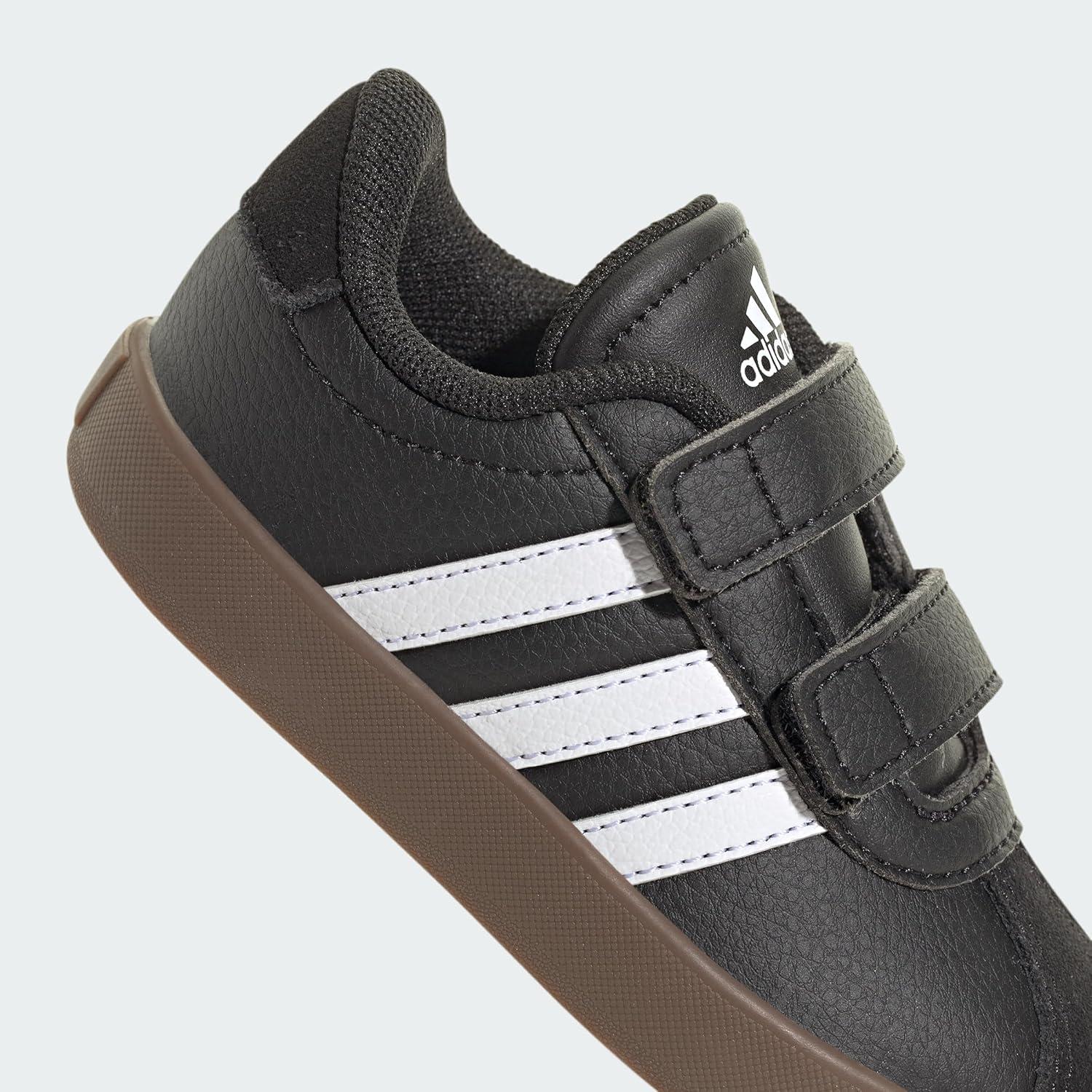 imageadidas UnisexBaby Vl Court 30 SneakerBlackWhiteBlack