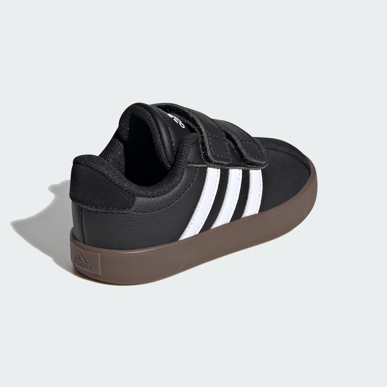 imageadidas UnisexBaby Vl Court 30 SneakerBlackWhiteBlack