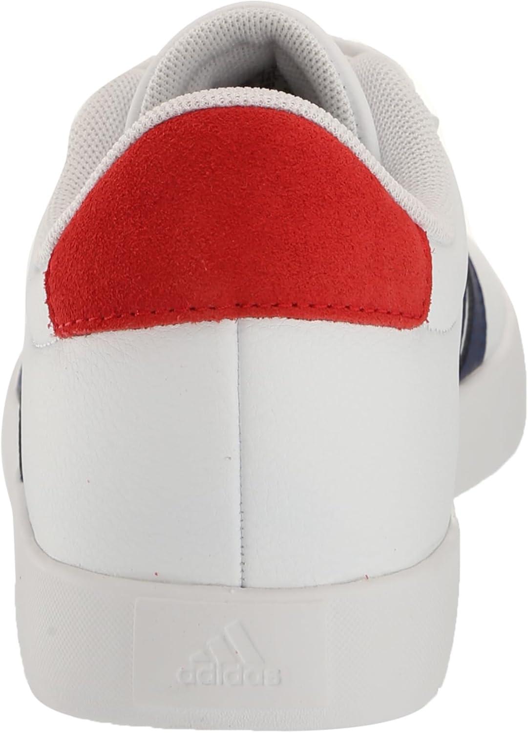 imageadidas UnisexBaby Vl Court 30 SneakerWhiteDark BlueBetter Scarlet