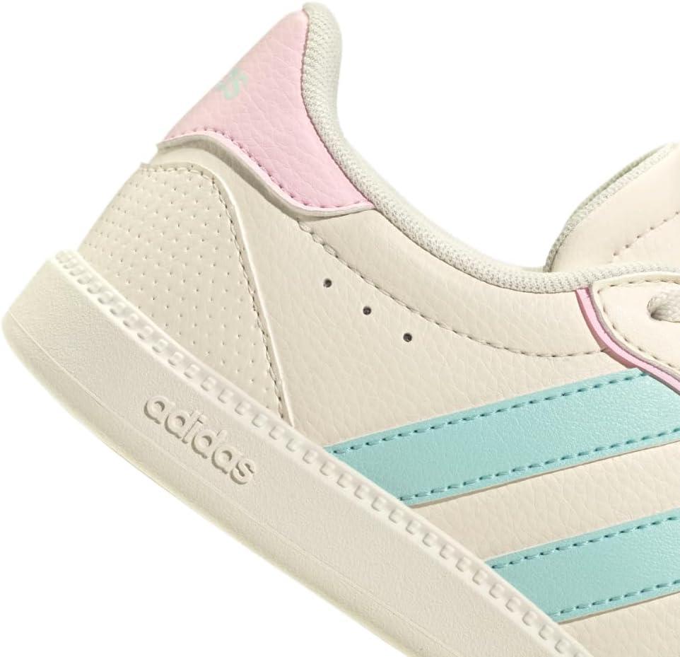 imageadidas UnisexChild Breaknet SleekOff WhiteSemi Flash AquaClear Pink