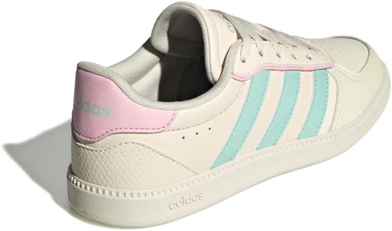 imageadidas UnisexChild Breaknet SleekOff WhiteSemi Flash AquaClear Pink