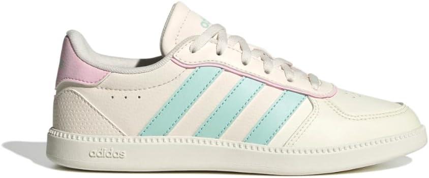 imageadidas UnisexChild Breaknet SleekOff WhiteSemi Flash AquaClear Pink