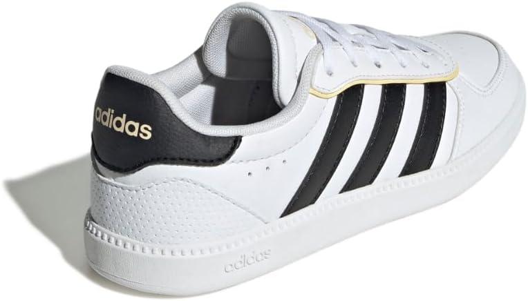 imageadidas UnisexChild Breaknet SleekWhiteBlackOrange Tint