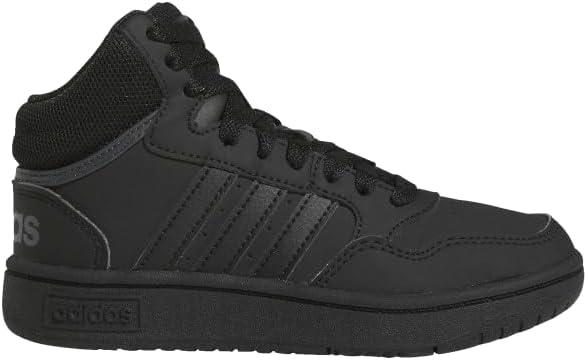 imageadidas UnisexChild Hoops Mid Basketball ShoeBlackBlackGrey Six