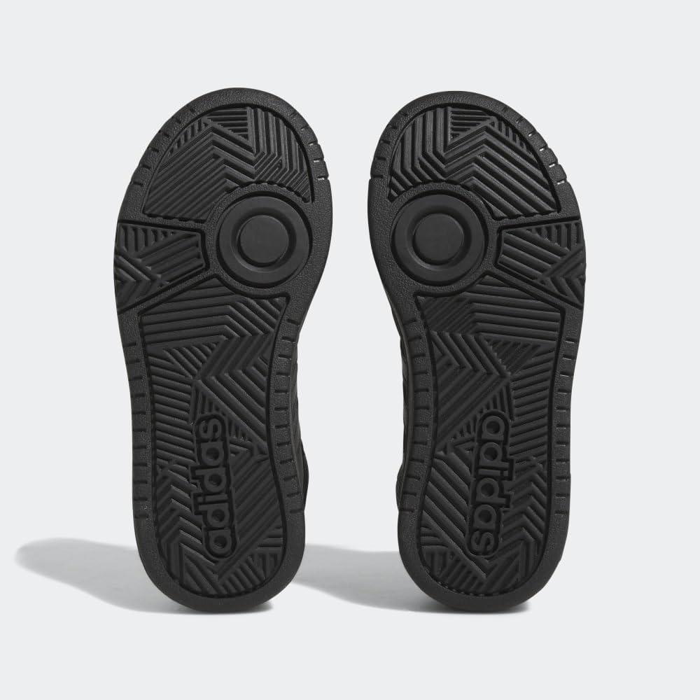 imageadidas UnisexChild Hoops Mid Basketball ShoeBlackBlackGrey Six