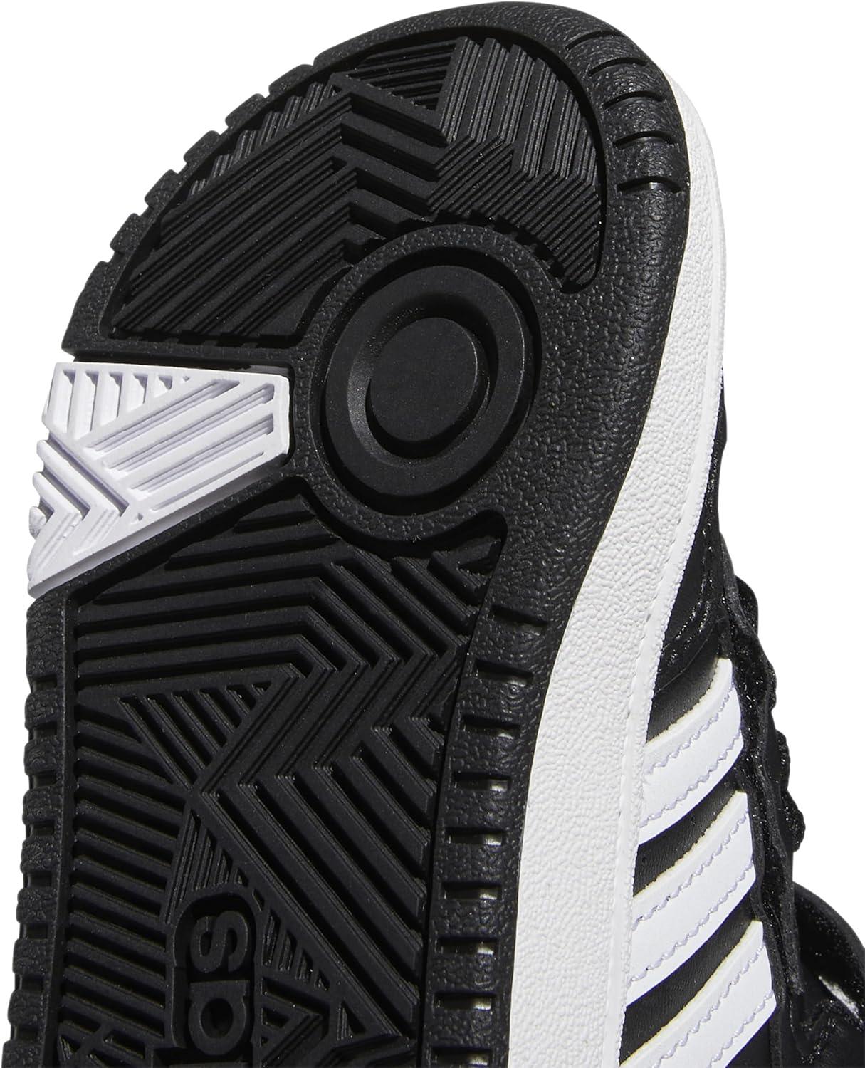 imageadidas UnisexChild Hoops Mid Basketball ShoeBlackWhiteGrey Six