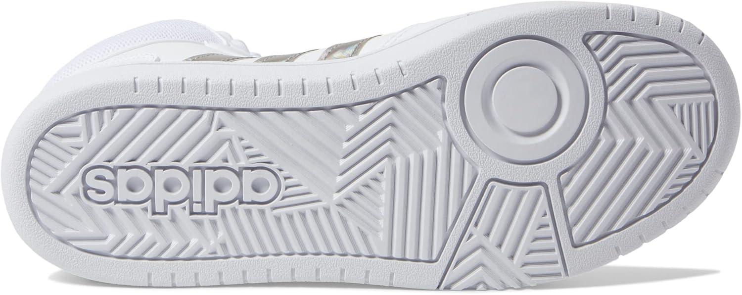 imageadidas UnisexChild Hoops Mid Basketball ShoeWhiteWhiteWhite