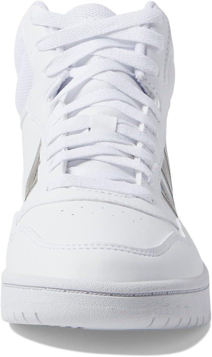 imageadidas UnisexChild Hoops Mid Basketball ShoeWhiteWhiteWhite