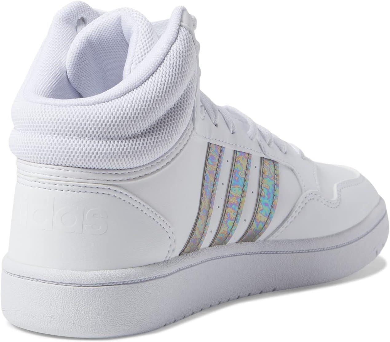 imageadidas UnisexChild Hoops Mid Basketball ShoeWhiteWhiteWhite