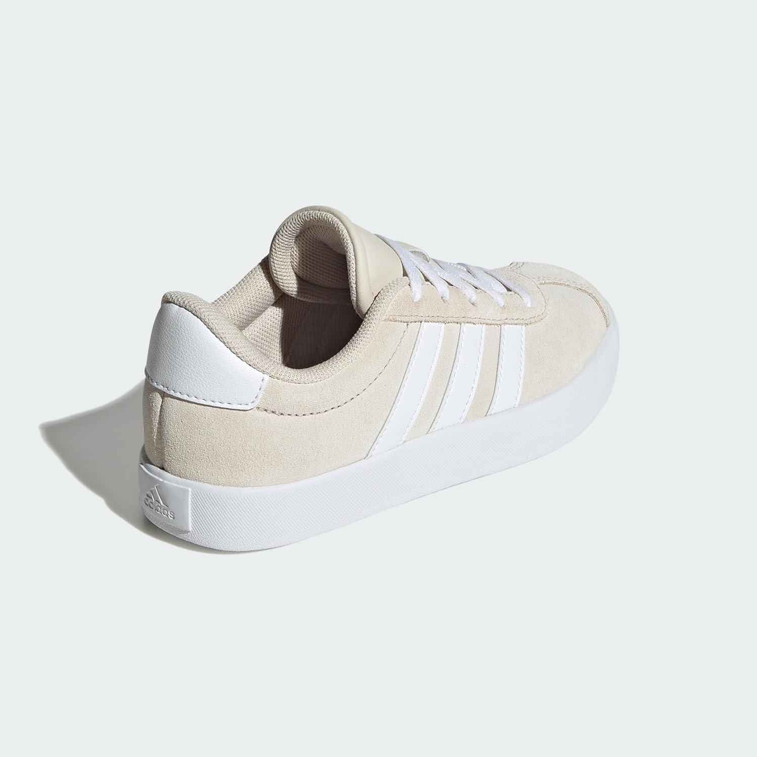 imageadidas UnisexChild Vl Court 30 LaceupLegacy SneakerAluminaWhiteAlumina