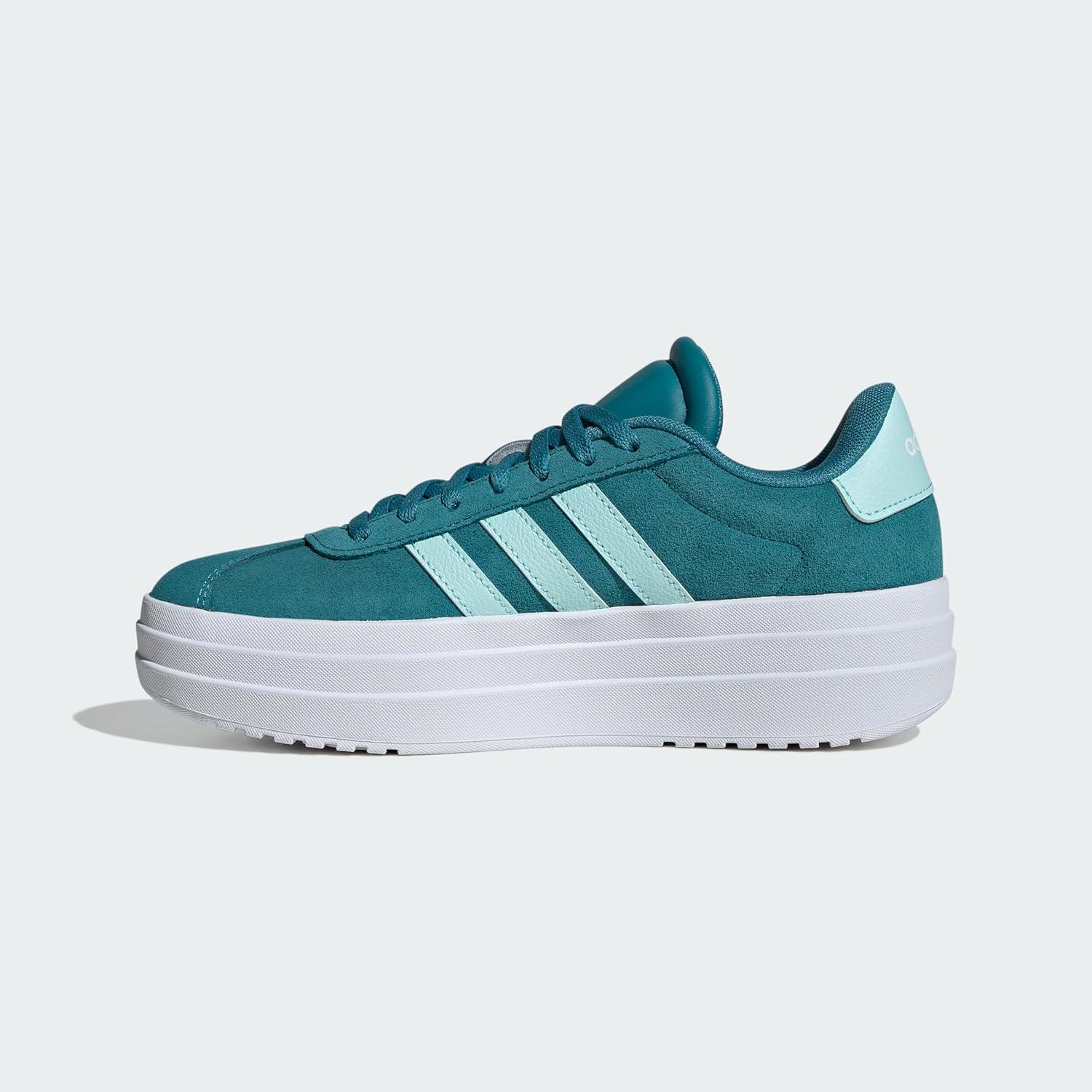 imageadidas UnisexChild Vl Court 30 LaceupLegacy SneakerArctic FusionSemi Flash AquaWhite