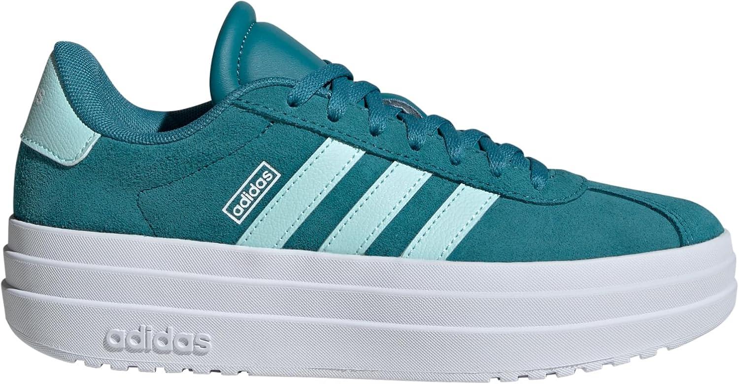 imageadidas UnisexChild Vl Court 30 LaceupLegacy SneakerArctic FusionSemi Flash AquaWhite