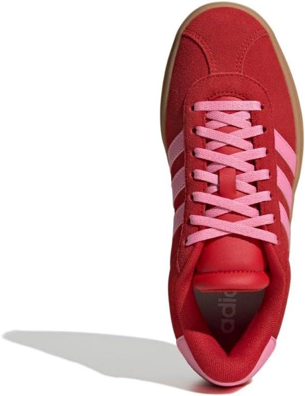 imageadidas UnisexChild Vl Court 30 LaceupLegacy SneakerBetter ScarletBliss PinkGold Metallic