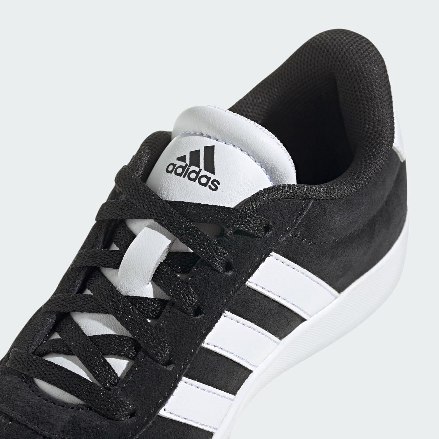 imageadidas UnisexChild Vl Court 30 LaceupLegacy SneakerBlackWhiteBlack