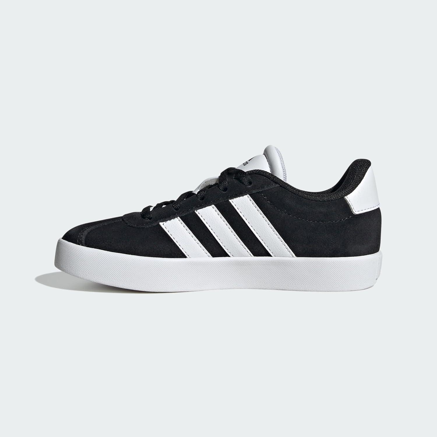 imageadidas UnisexChild Vl Court 30 LaceupLegacy SneakerBlackWhiteBlack