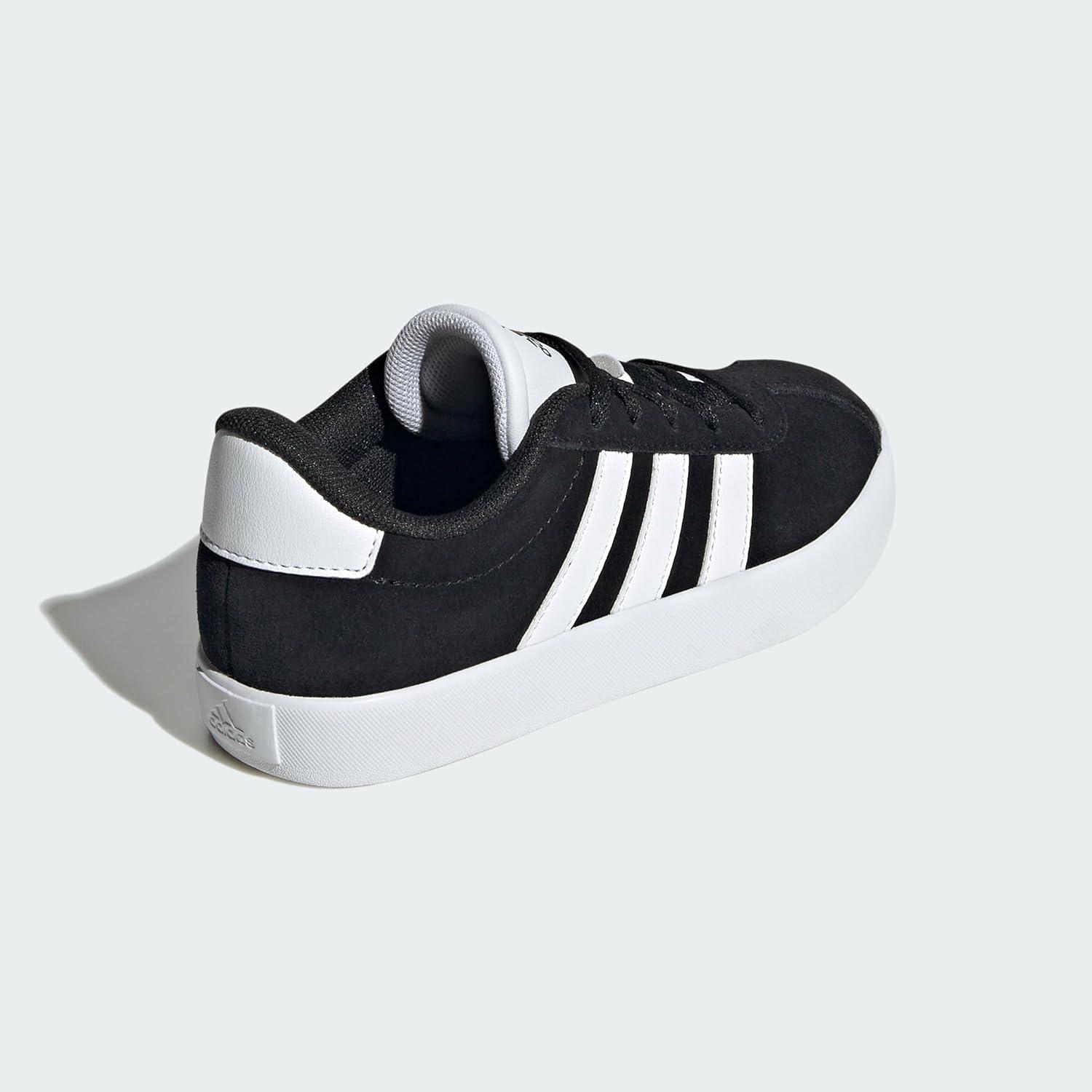 imageadidas UnisexChild Vl Court 30 LaceupLegacy SneakerBlackWhiteBlack