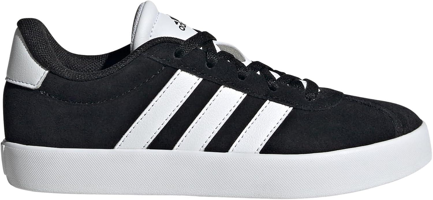 imageadidas UnisexChild Vl Court 30 LaceupLegacy SneakerBlackWhiteBlack