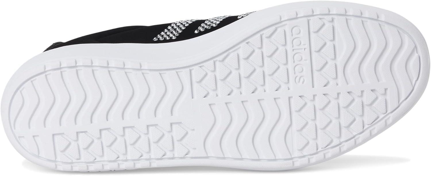 imageadidas UnisexChild Vl Court 30 LaceupLegacy SneakerBlackWhiteClear Pink