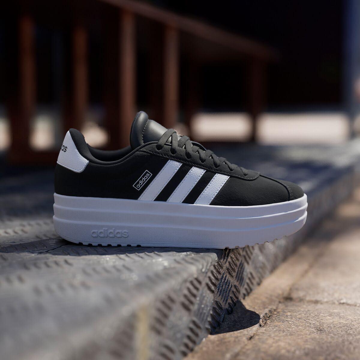 imageadidas UnisexChild Vl Court 30 LaceupLegacy SneakerBlackWhiteWhite