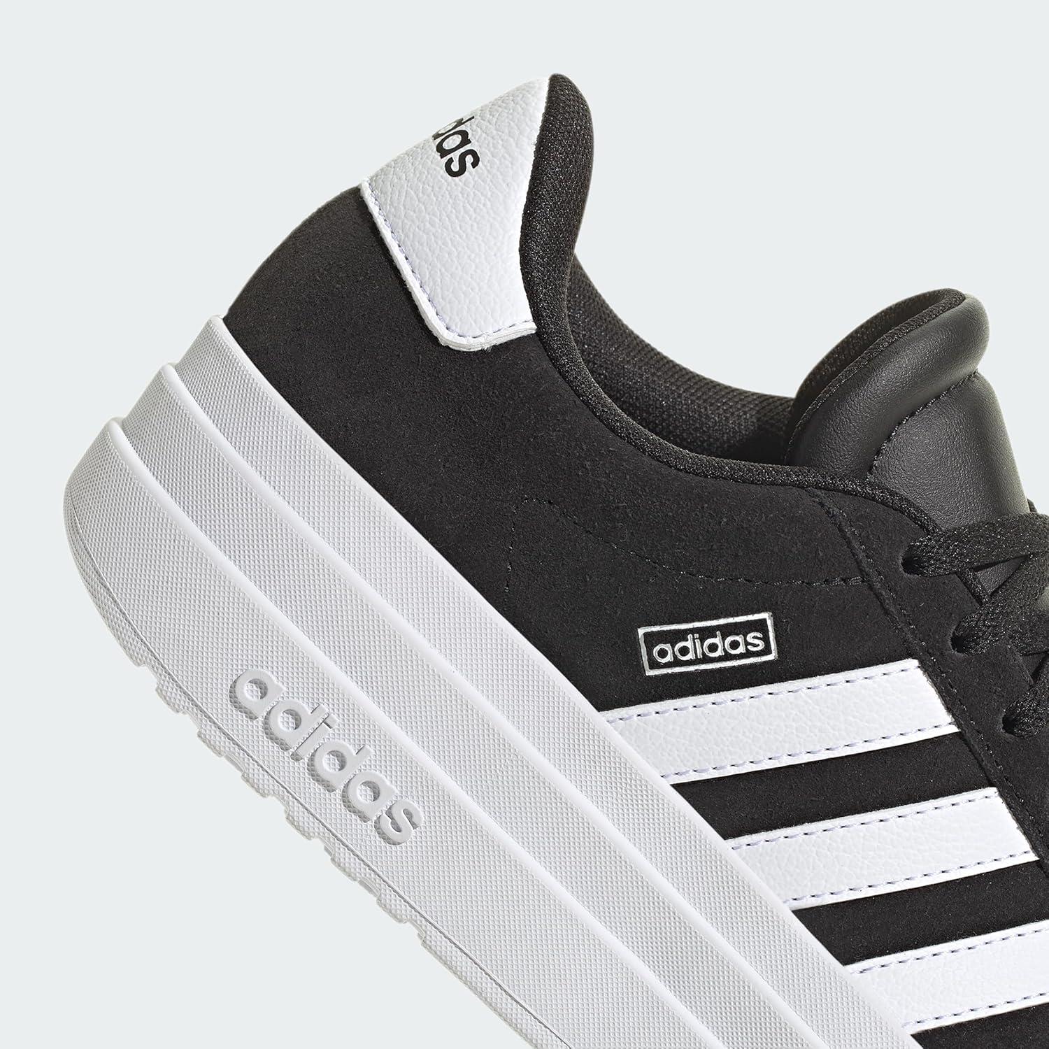 imageadidas UnisexChild Vl Court 30 LaceupLegacy SneakerBlackWhiteWhite