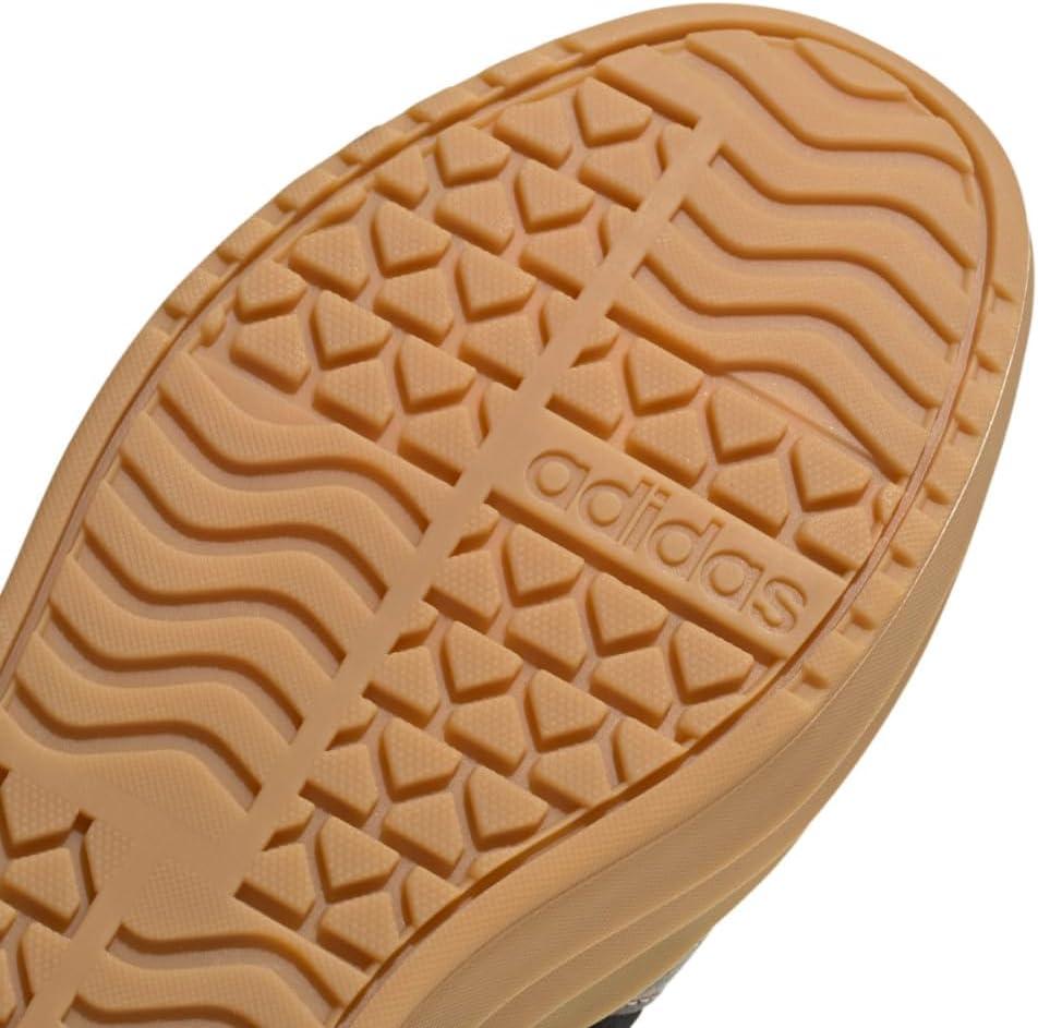 imageadidas UnisexChild Vl Court 30 LaceupLegacy SneakerBlackWonder BeigeShock Pink