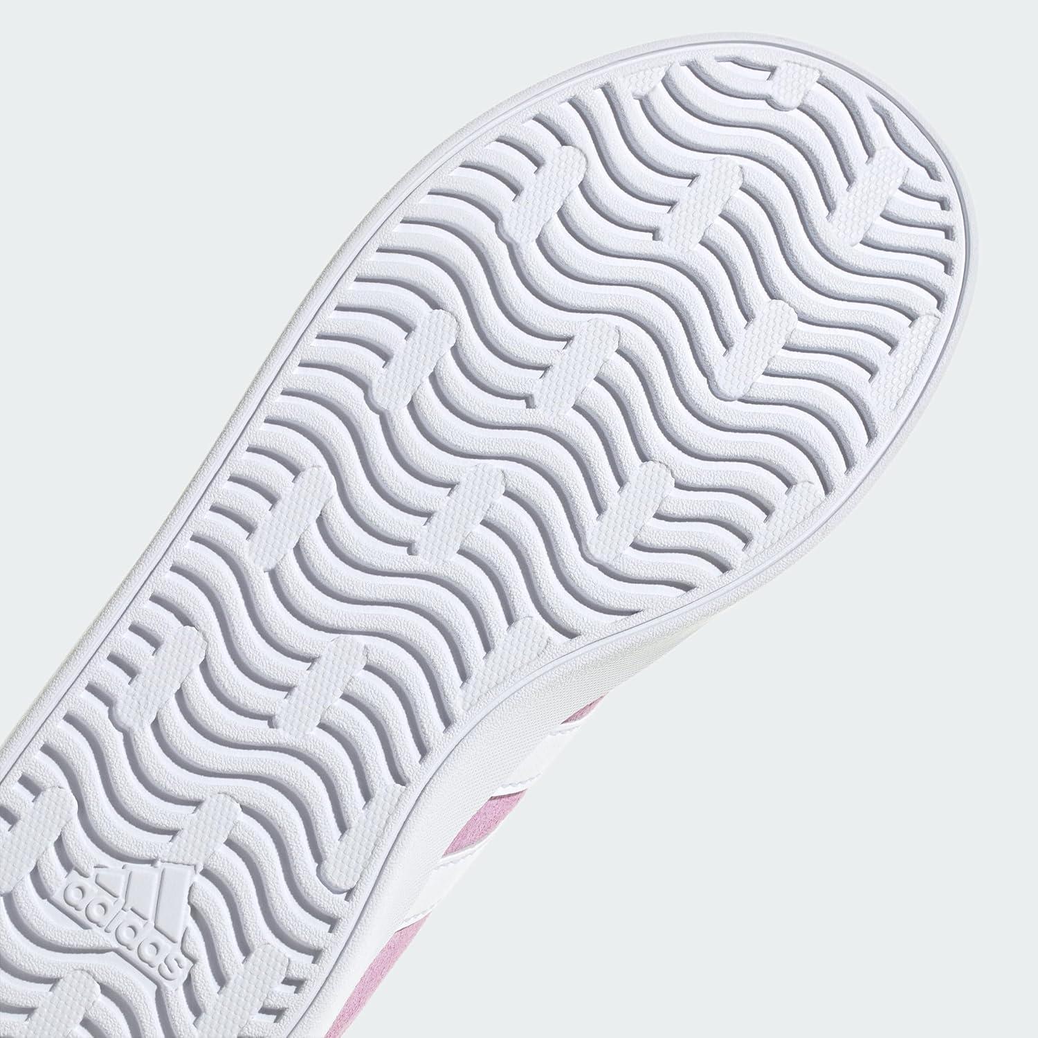 imageadidas UnisexChild Vl Court 30 LaceupLegacy SneakerBliss LilacWhiteGrey