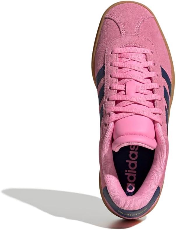 imageadidas UnisexChild Vl Court 30 LaceupLegacy SneakerBliss PinkDark BlueGold Metallic