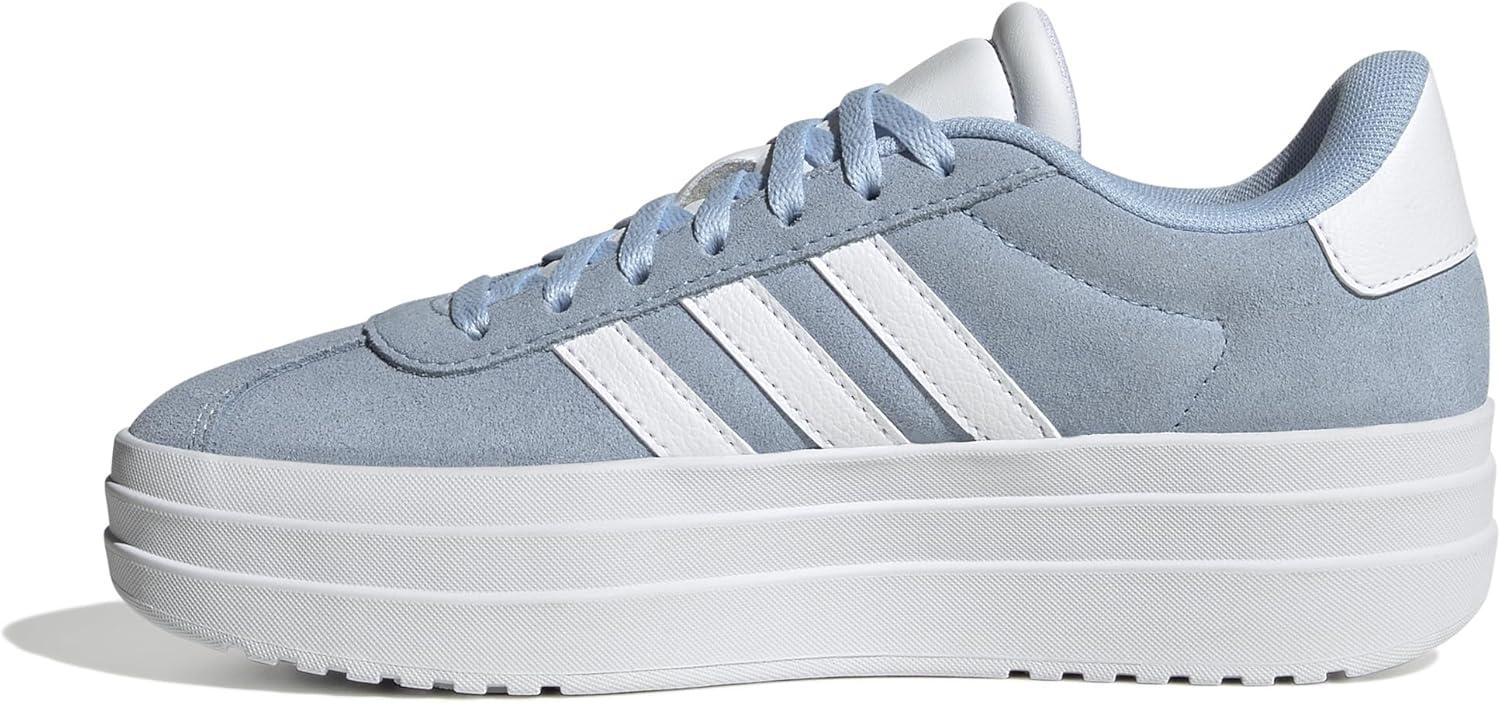 imageadidas UnisexChild Vl Court 30 LaceupLegacy SneakerBlueWhiteWhite